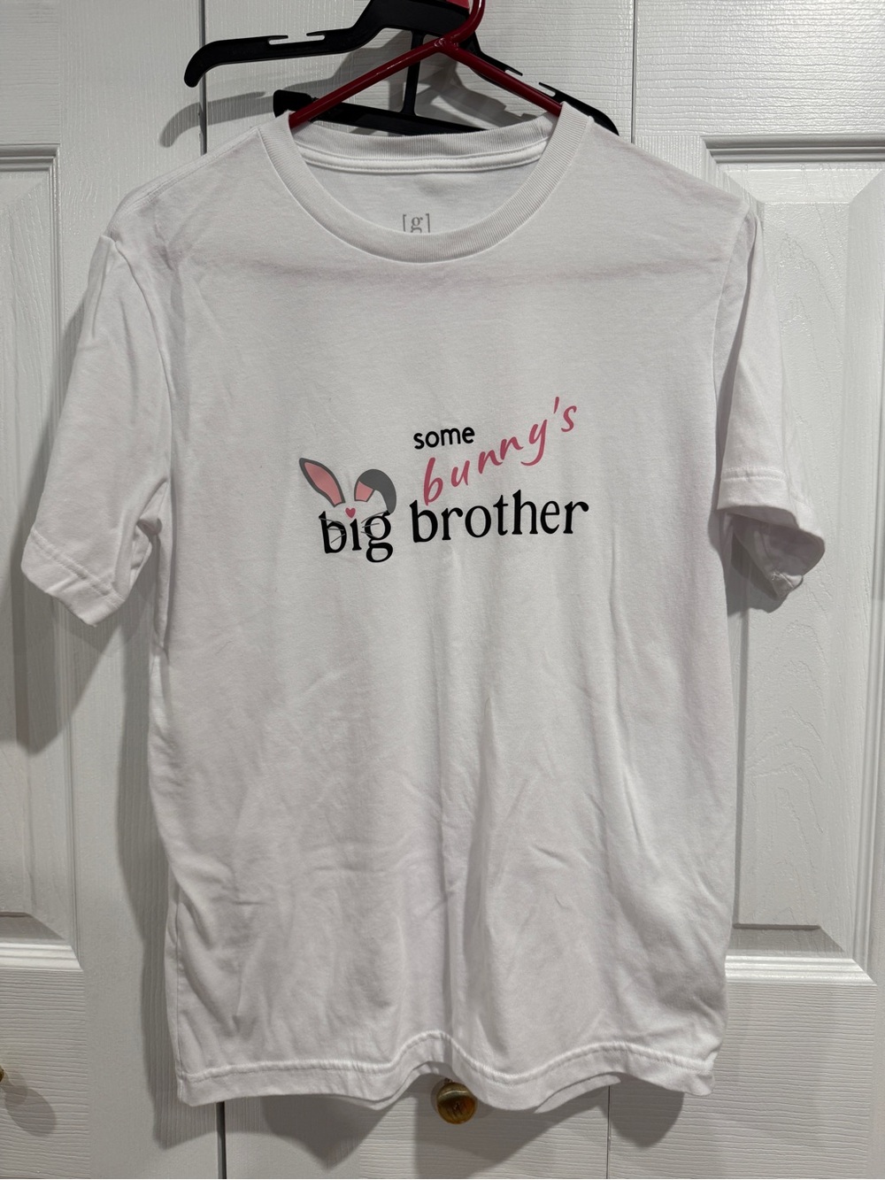George White 'Some Bunny's Big Brother' Tee with Pink & Gray Accents